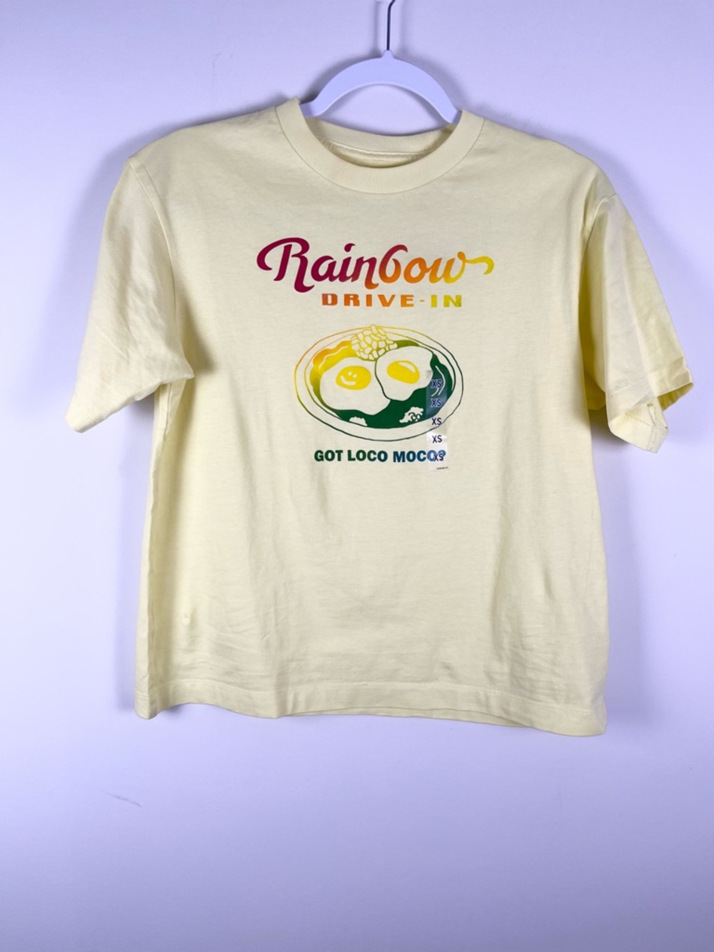 NWT Uniqlo The Brands Hawaiian Local Rainbow Drive-In Size XS Graphic Tee Hawaii